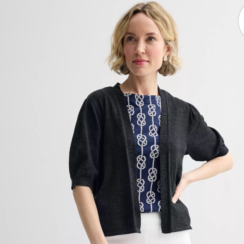 Croft & Barrow Black Women's short sleeve Cardigan